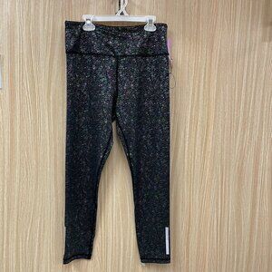Zyia Active Black Reflective Mirage Light n Tight Leggings Size 8/10